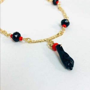 Women's Azabache Bracelet 7.5"• Womens Jewelry•Protection Jewelry•Pulsera Mujer